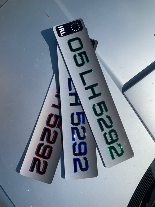 3D coloured edge number plate Ireland – premium finish