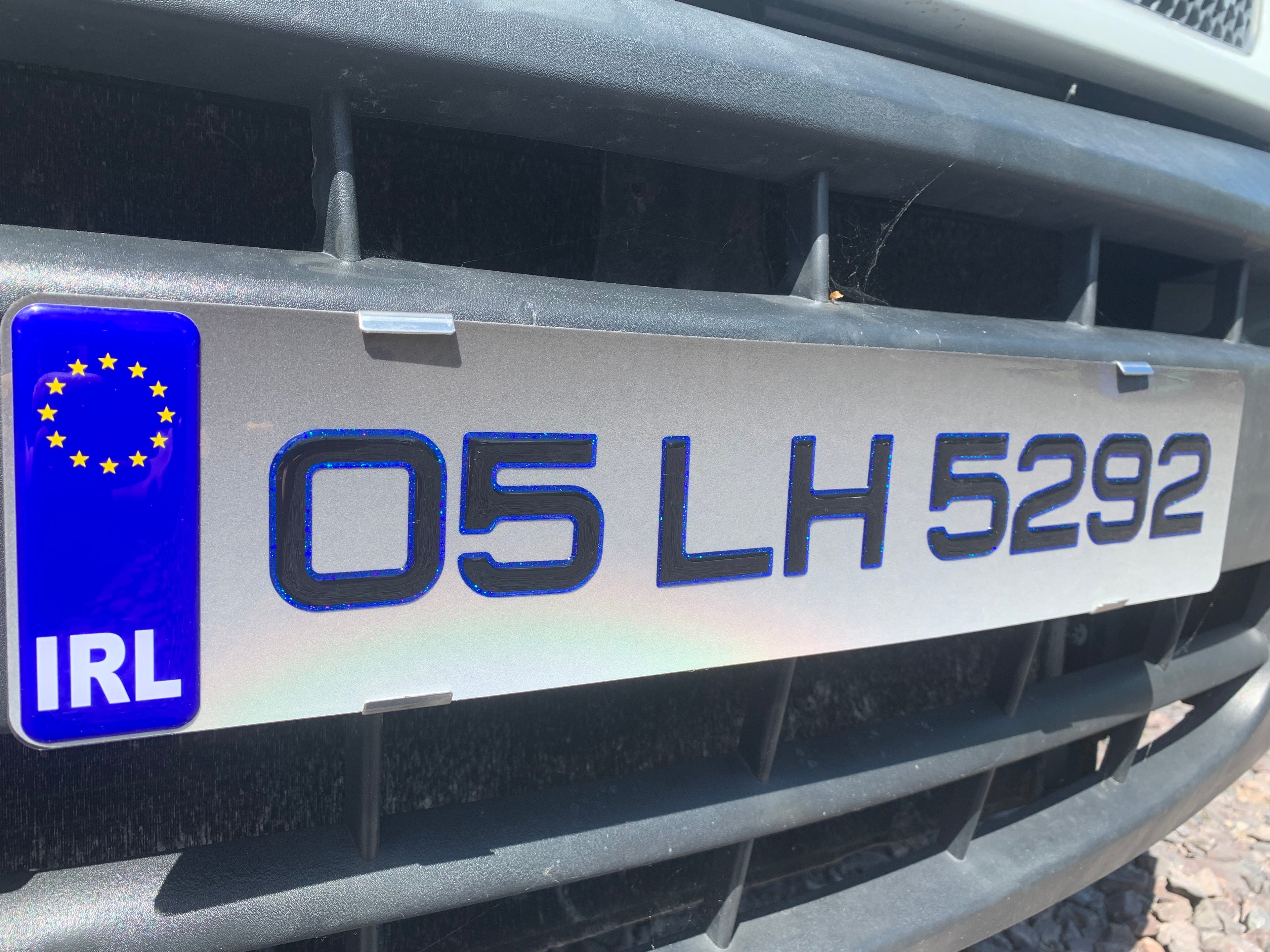 3D coloured edge number plate Ireland – colour option
