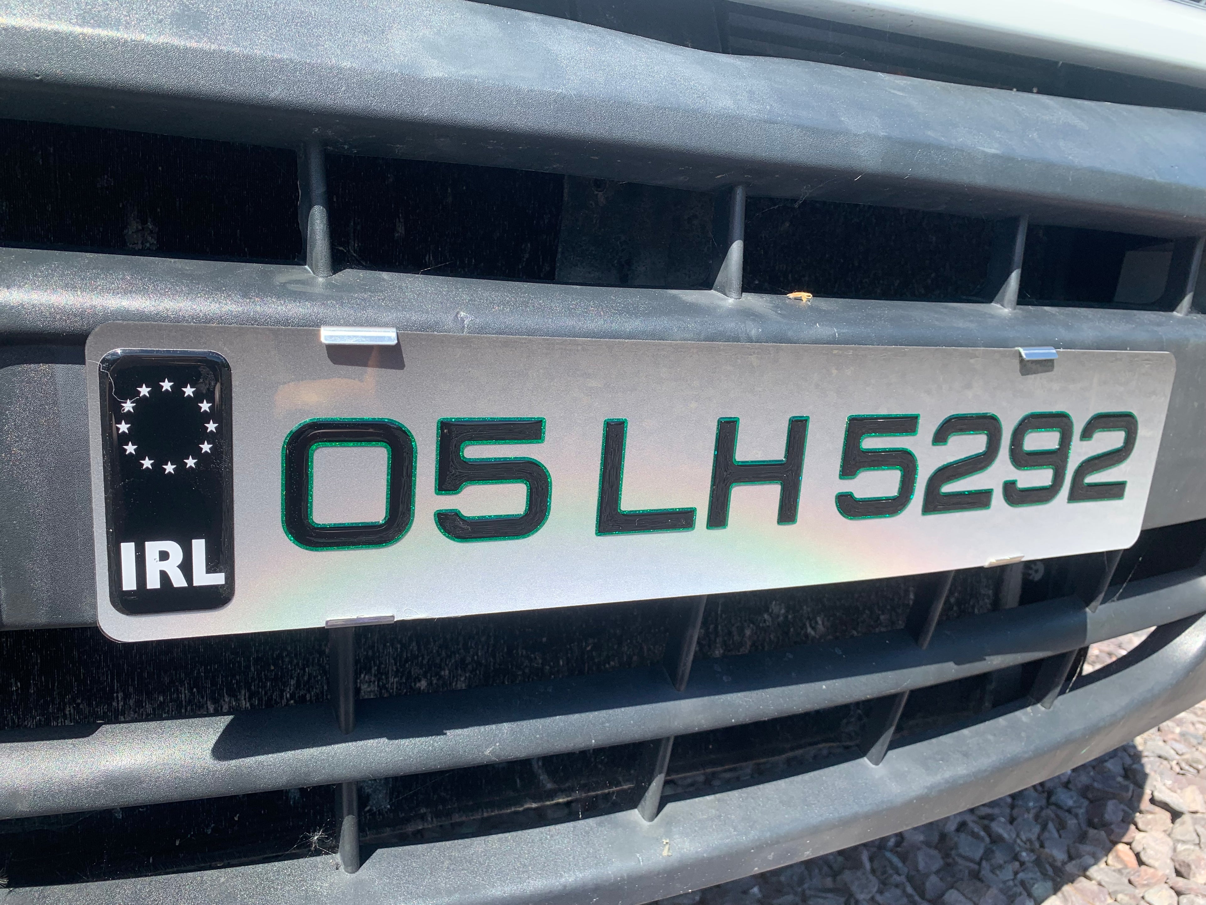 3D coloured edge number plate Ireland – colour option