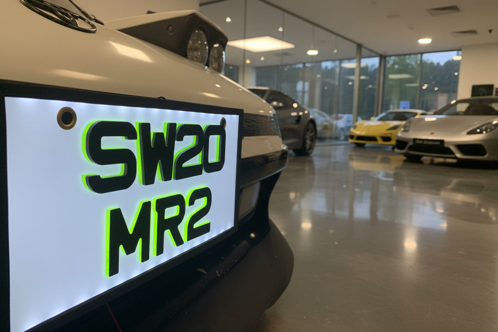 Illuminated Japanese number plate Ireland – LED detail view