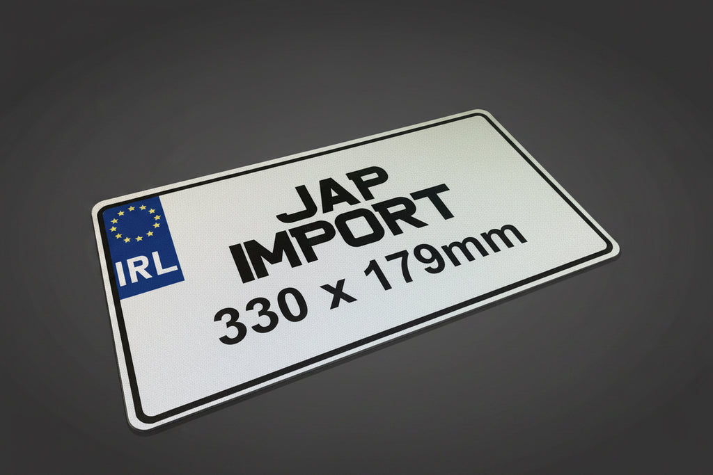 Road Legal Square Japanese Import Plates Ireland