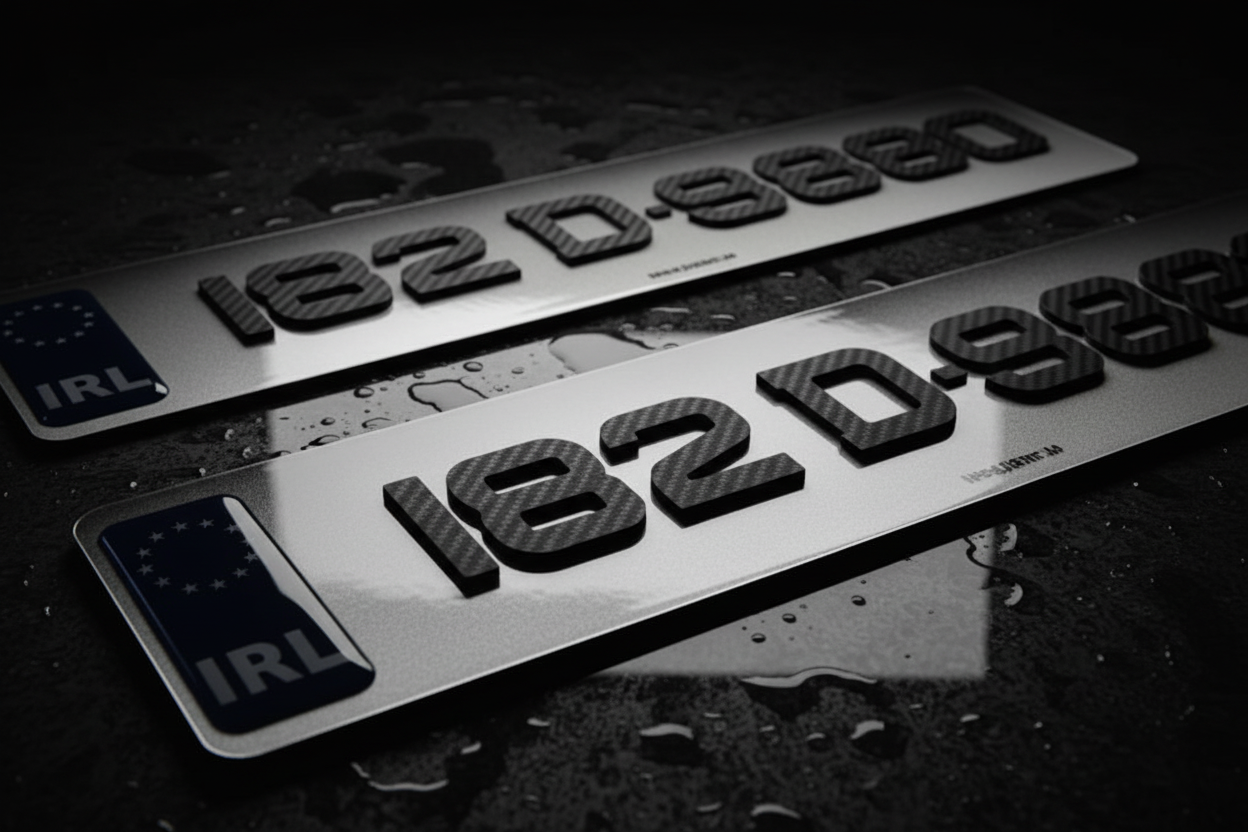 50mm 4D Carbon Number Plates – Studio