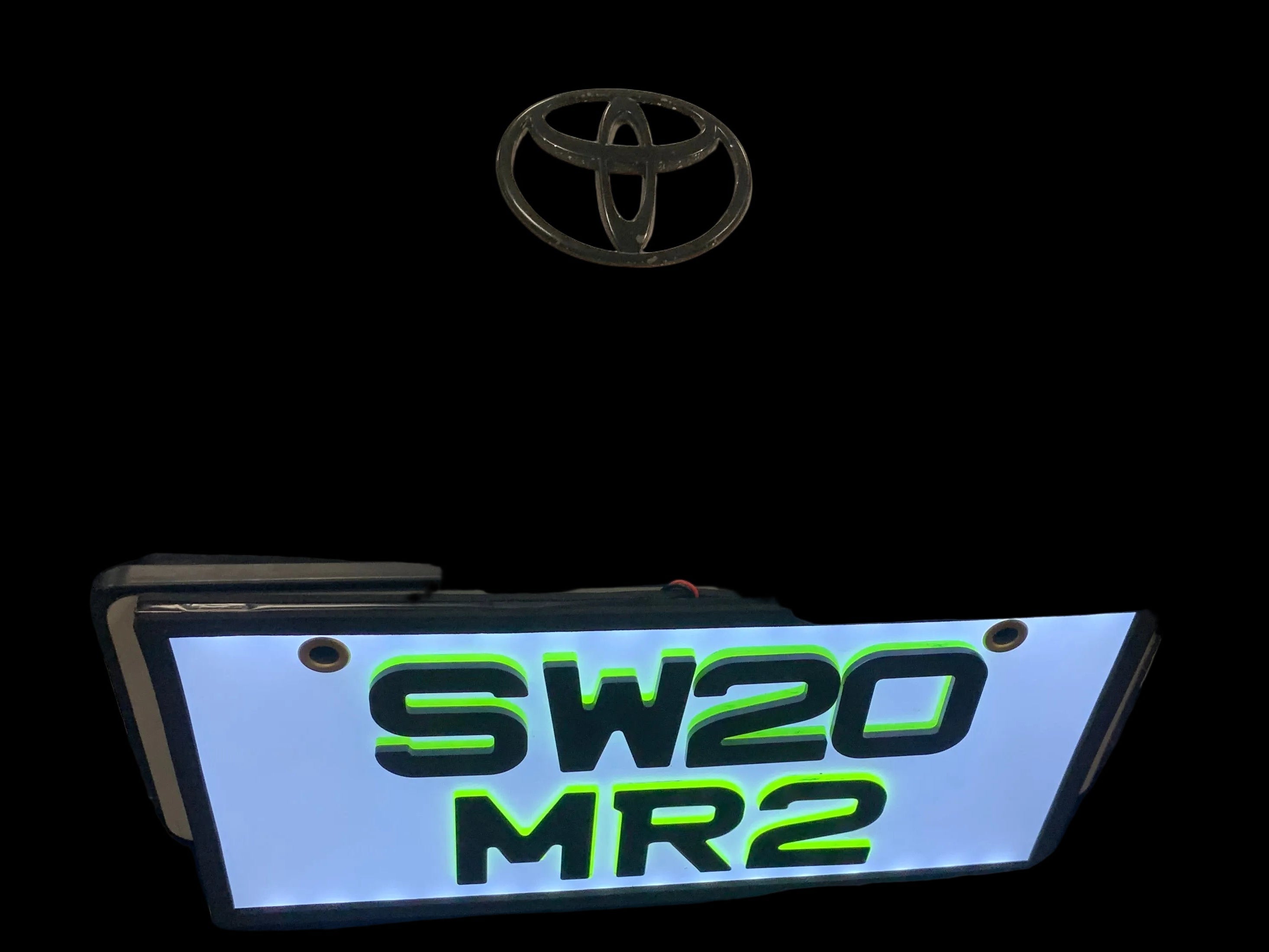Illuminated Japanese number plate Ireland – LED detail view