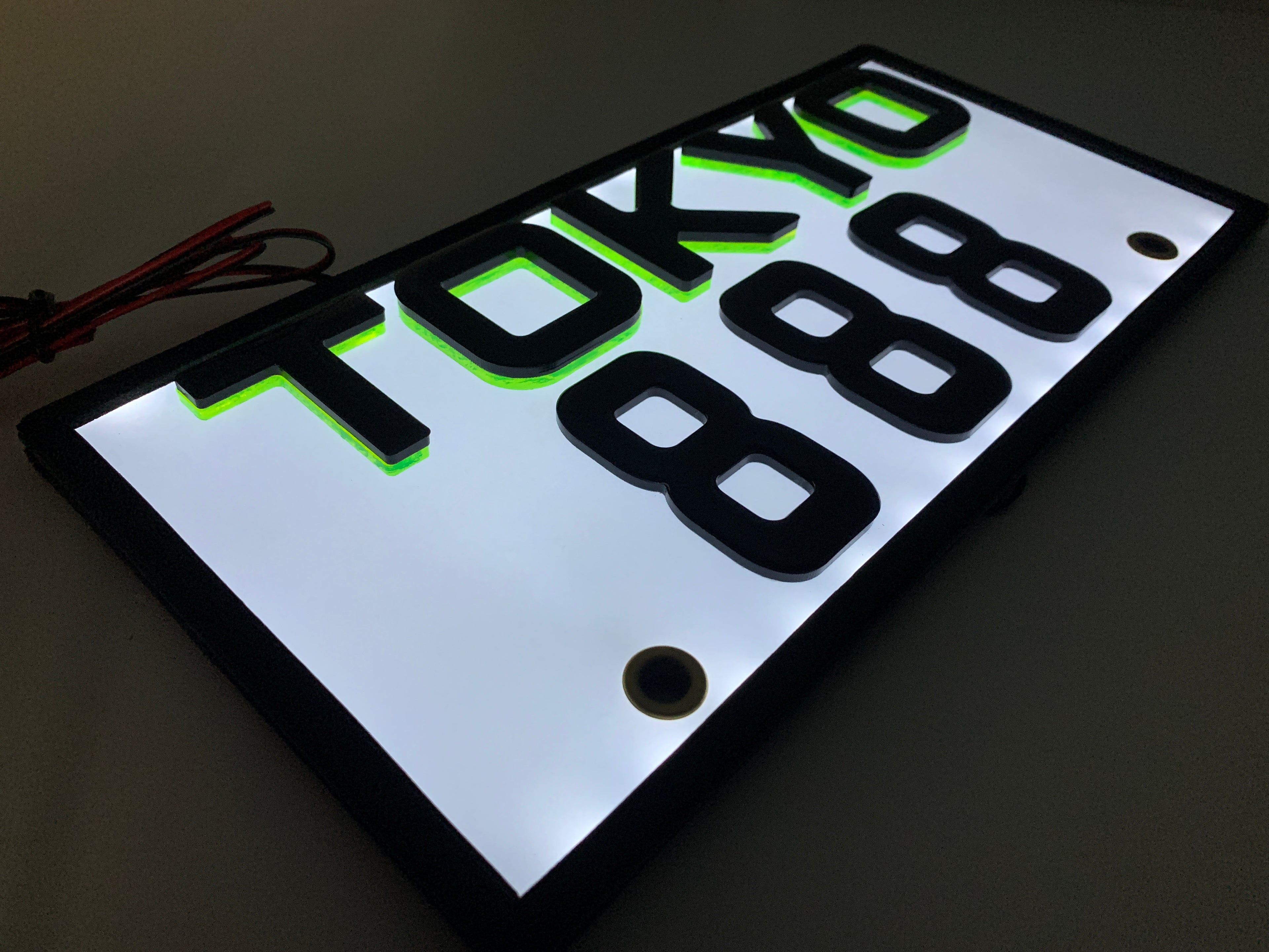 Illuminated Japanese Number plates