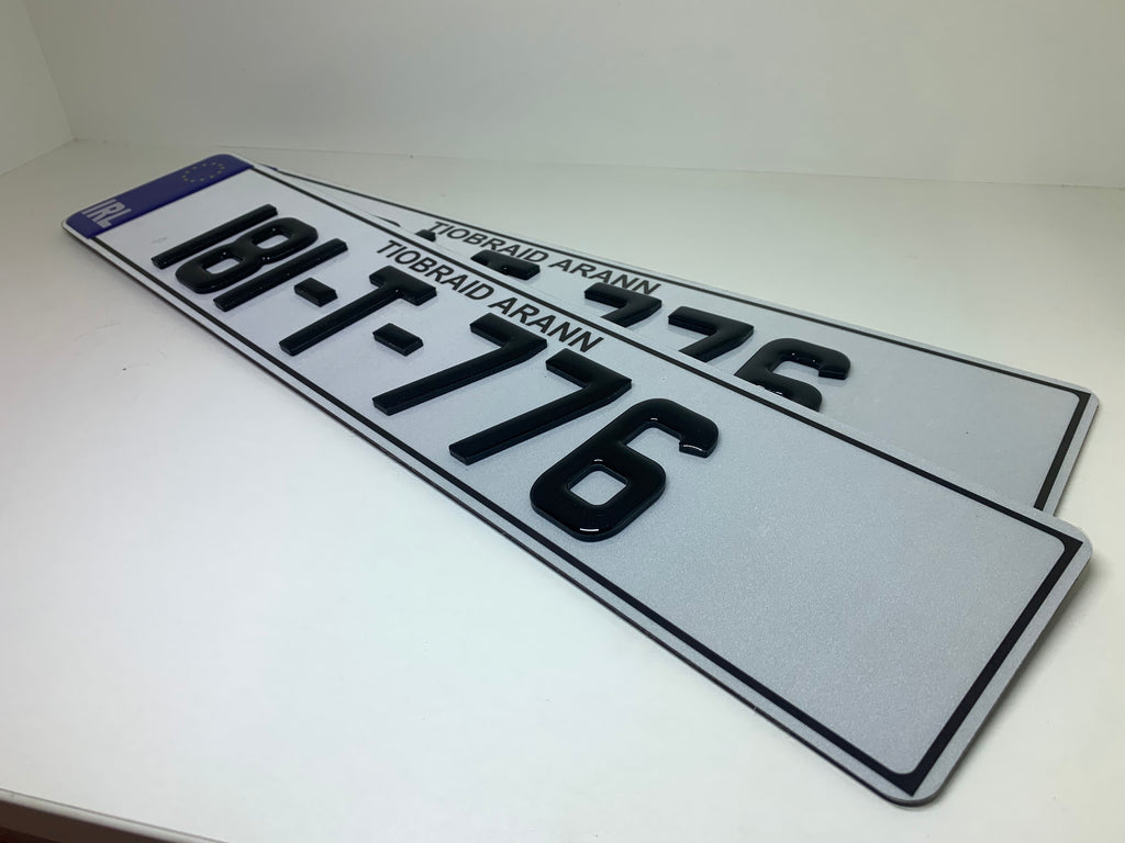 4D gel number plate Ireland – style variant