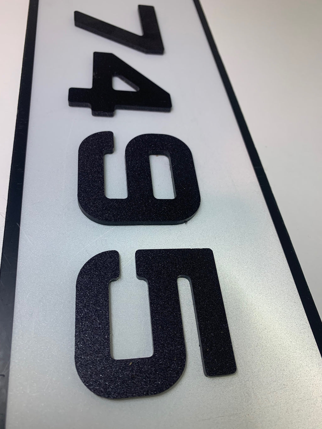 50mm 4D number plate Ireland – Glitter