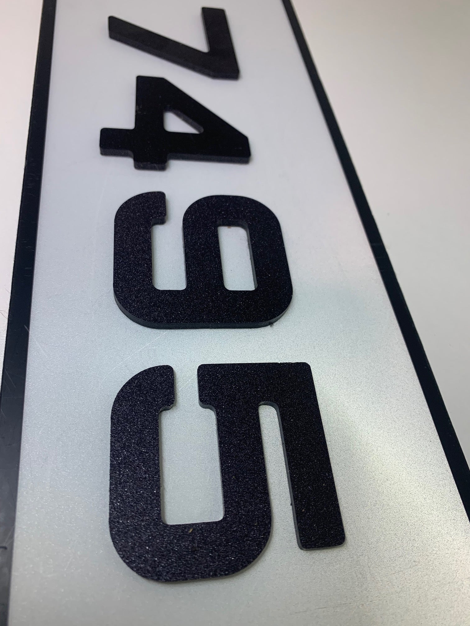 50mm 4D number plate Ireland – Glitter