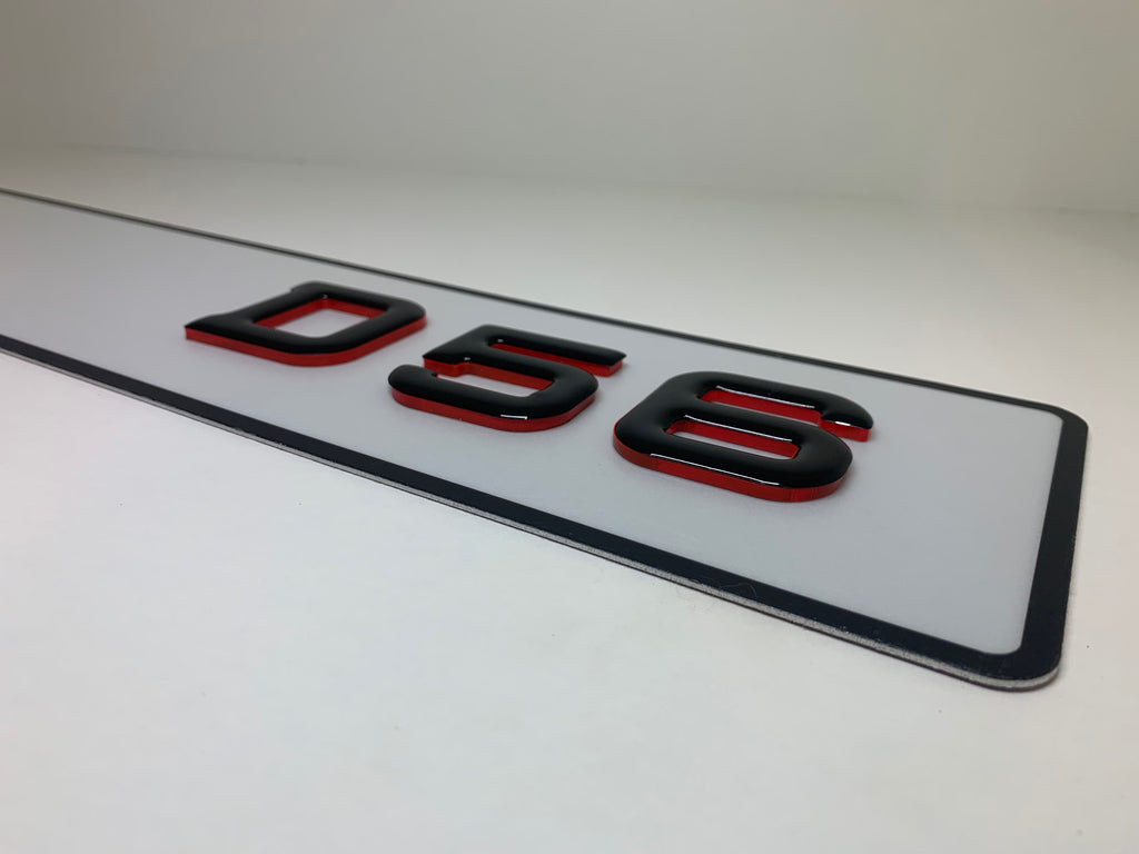 50mm 4D number plate Ireland – style variant