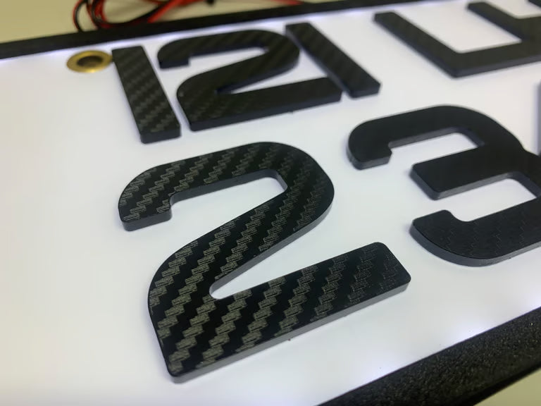 Illuminated Japanese number plate Ireland – LED detail view