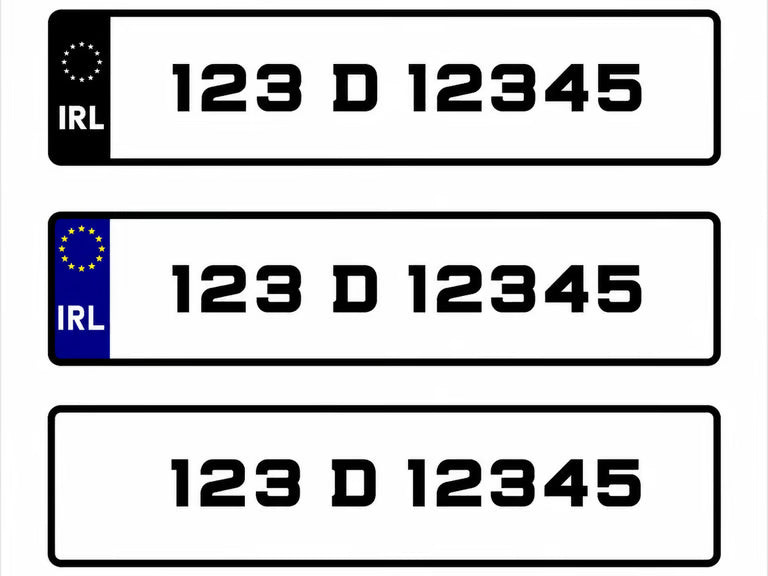 Metro style number plate Ireland – custom design