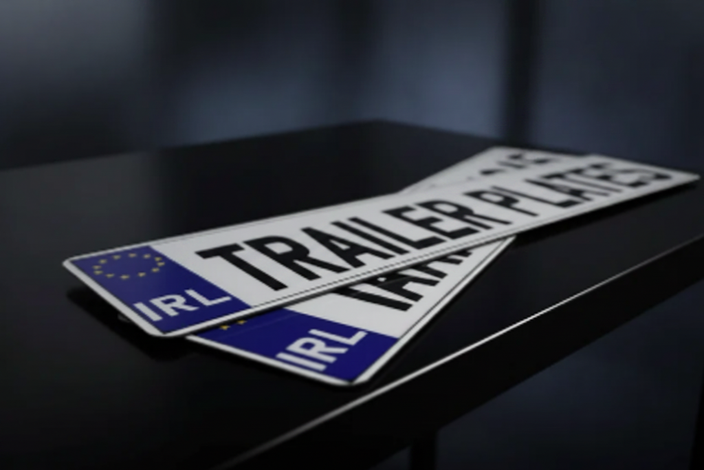 Oblong plates - Trailer Plates text