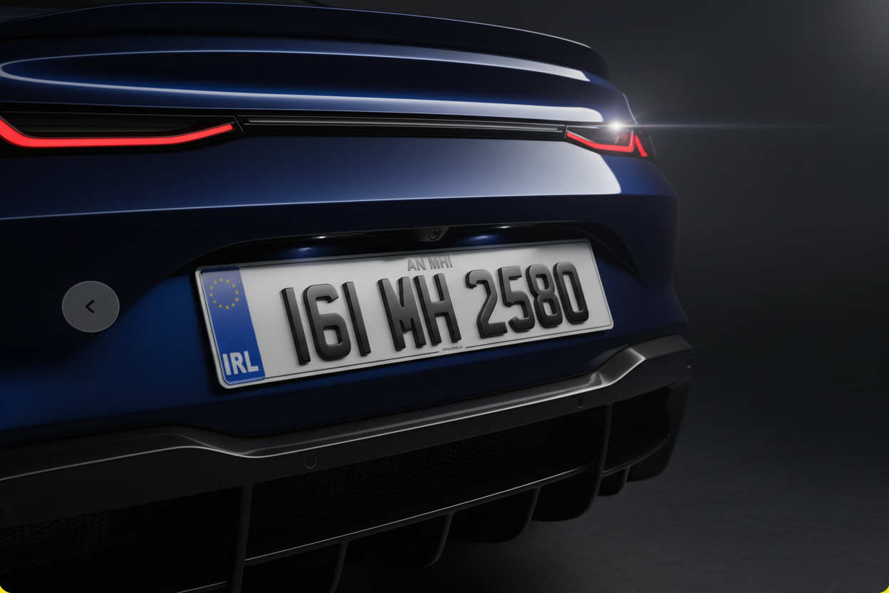 Road Legal 4D Number Plate – Mounted