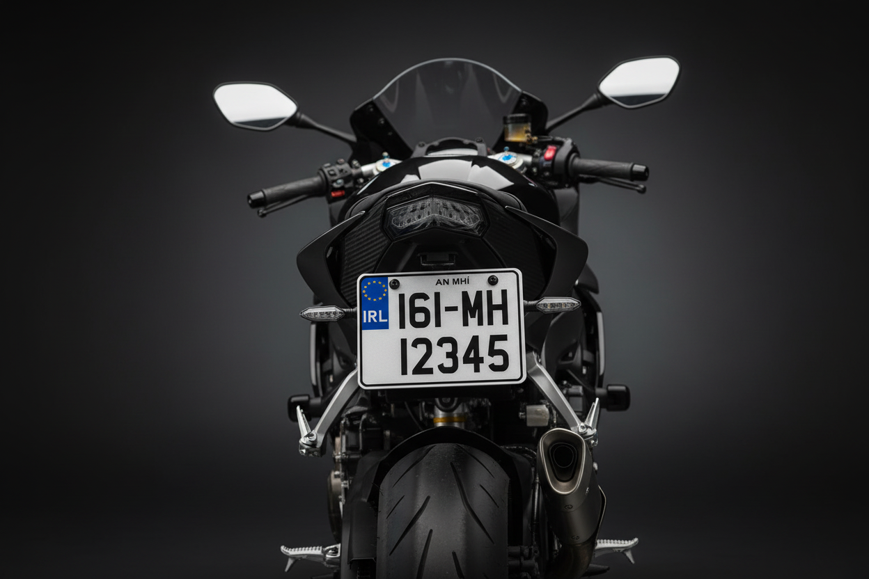 Road Legal Motorbike Number Plate – Mounted